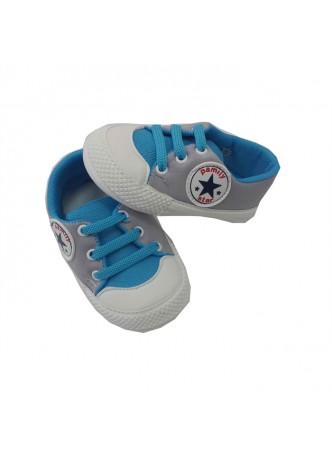 Pamily Baby Gri Spor  Bebek İlk Adım Ayakkabısı Mavi