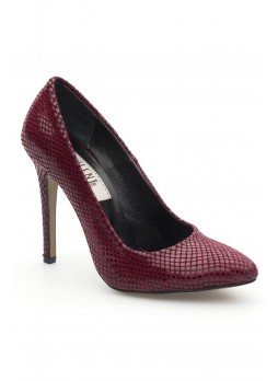 Bordo Yılan Stiletto