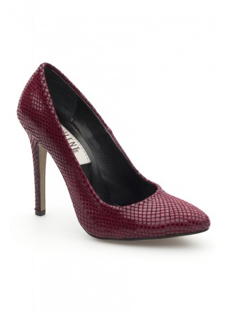 Bordo Yılan Stiletto