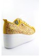 Simli Deri Sneaker