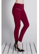 Bordo Çift Fermuarlı Pantolon