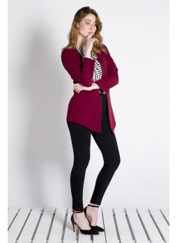 Bordo Flatolu Ceket
