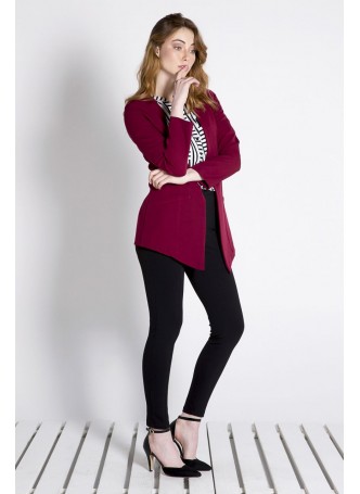 Bordo Flatolu Ceket