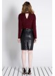 Bordo Sırt Detaylı Bluz