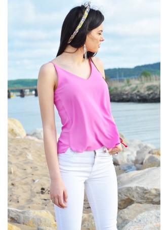 Pembe Askılı Bluz
