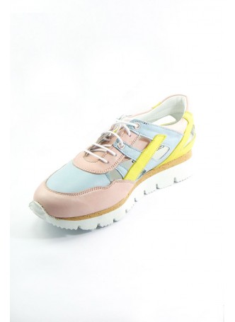 Pastel Renkli Deri Sneaker