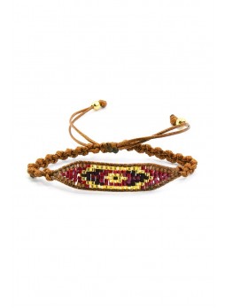 Diamond Bordo Miyuki Taşlı Bileklik