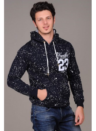 23 Baskılı Kapşonlu Sweat