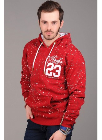 23 Baskılı Kırmızı Sweat