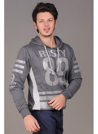 89 Baskılı Gri Sweat