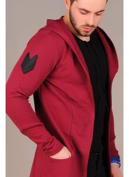 Apoletli Bordo Hırka