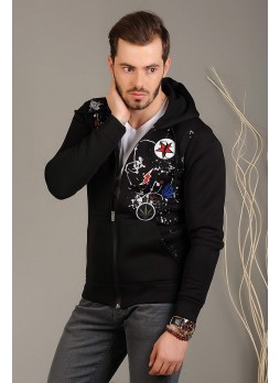 Armalı Sukuba Ceket Siyah