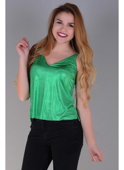 Askılı Yeşil Bluz