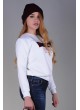 Baskılı Sweat Beyaz