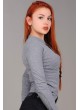 Çapraz Yaka Gri Bluz