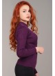 Derin Çapraz Yaka Mor Bluz