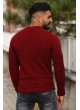 Desenli Triko Kazak Bordo