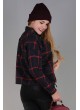 Ekoseli Bordo Siyah Gömlek