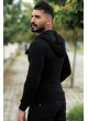 erkek hırka yan fermuarlı siyah