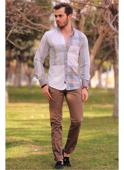 erkek pantolon 879 kahve