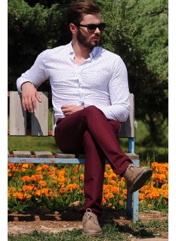 erkek pantolon bordo