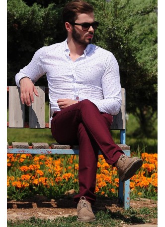 erkek pantolon bordo