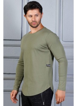 erkek sweat basic yeşil