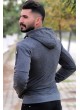 erkek sweat kol fermuarlı füme
