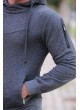erkek sweat kol fermuarlı füme