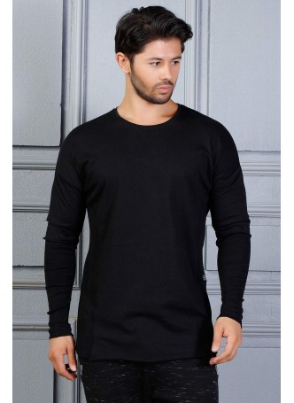 erkek sweat kollar katlı siyah