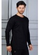 erkek sweat kollar katlı siyah