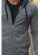 Kapşonlu Fermuarlı Ceket Antrasit