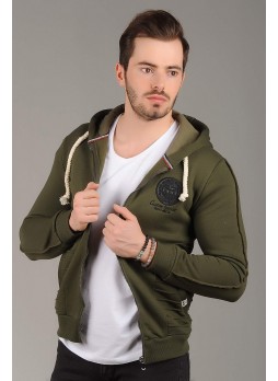 Kapşonlu Polar Sweat Yeşil