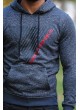 Kapşonlu Sweat Baskılı Füme