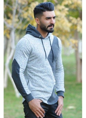 Kapşonlu Sweat Füme Gri