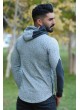 Kapşonlu Sweat Füme Gri
