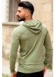 erkek sweat kapşonlu katlı yeşil