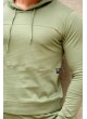 erkek sweat kapşonlu katlı yeşil