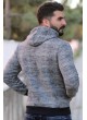 Kapşonlu Sweat Lacivert Gri Kırçıllı