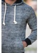 Kapşonlu Sweat Lacivert Gri Kırçıllı