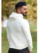 Kapşonlu Sweat Los york Baskılı Krem