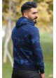 Kapşonlu Sweat Rich Baskılı Lacivert