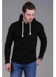 Kese Cep Tırtıklı Siyah Sweat