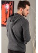 Kesecep Kapşonlu Gri Sweat