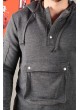 Kesecep Kapşonlu Gri Sweat