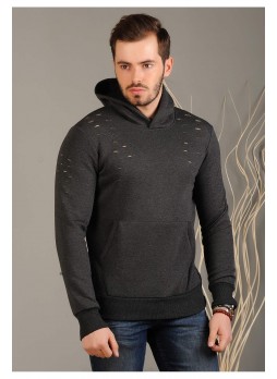 Kesikli Sweat Füme
