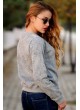 Kırçıllı Desen Gri Sweat