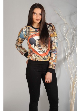 Mickey Baskılı Sweat