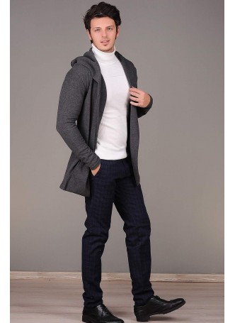 Mini Ekoseli Lacivert Pantolon