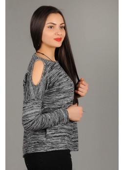 Omuz Açık Füme Bluz
